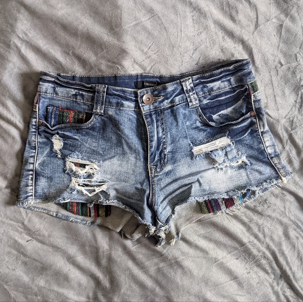 Forever 21 Baja Jean Shorts